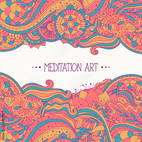 Greeting card with mandalas