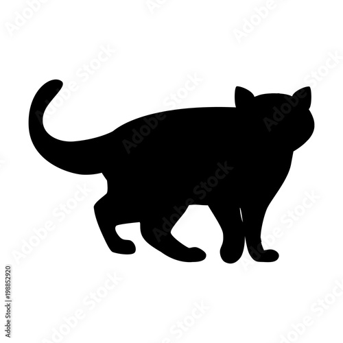 Cat black simple icon