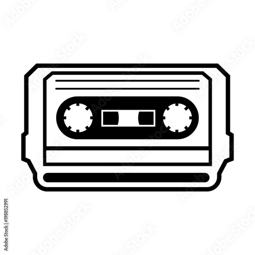 Music cassette line simple icon