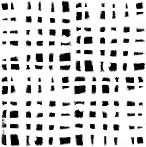 Pattern with creative texture. Vector background of paint strokes. Black and white.