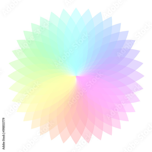 Rainbow color wheel. Colorful illustration guide.