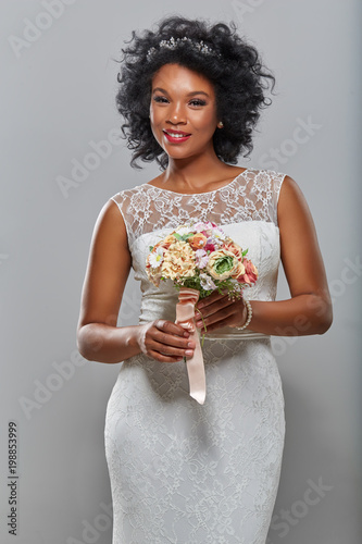 beautiful dark skin bride