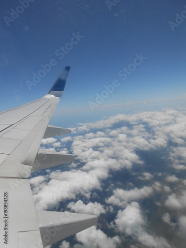 wing, airplane, sky