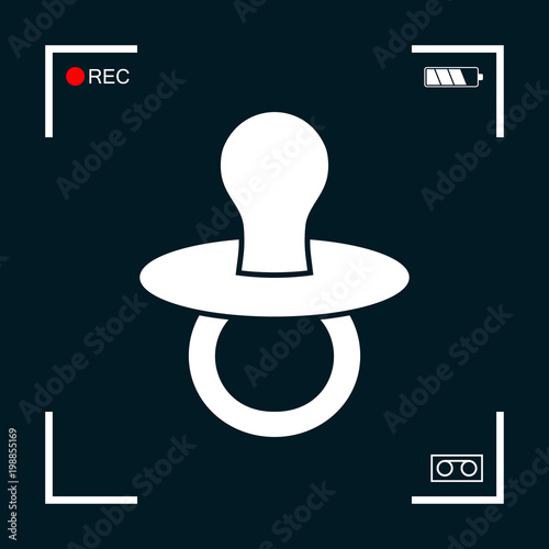 Baby pacifier -  icon