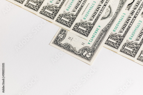 One dollar banknote closeup