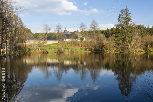 Monastery And Lake Near Monschau, Germany