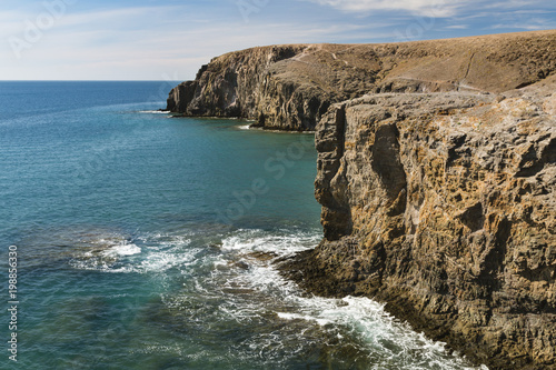 Playa Mujeres Cliffs in Lanzarote, Spain