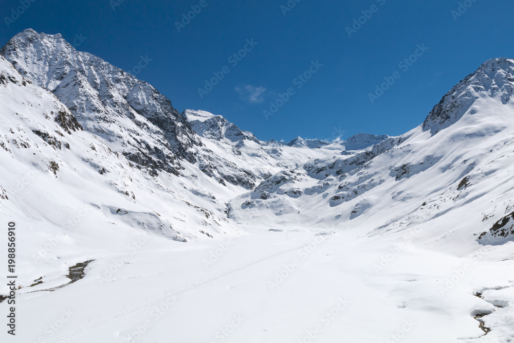 Winter High Valley In The Oetztal, Austria