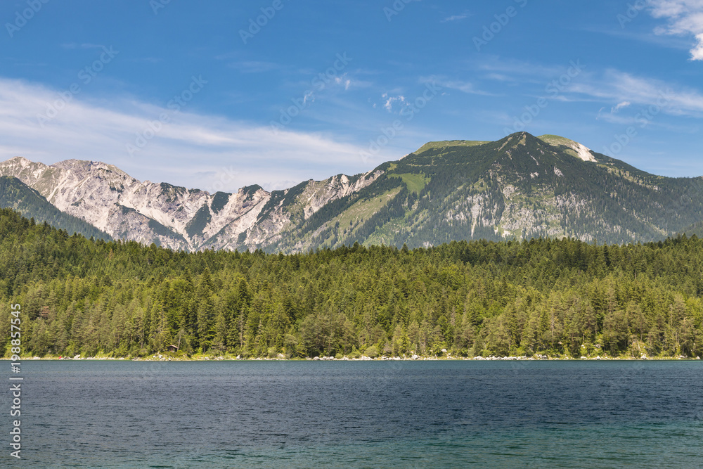 Eibsee And Mountains, Germany