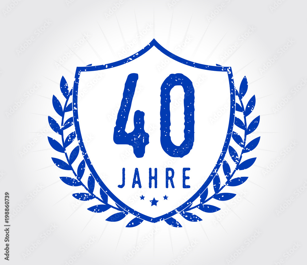 40 Jahre Schild Kranz Stock Vector | Adobe Stock
