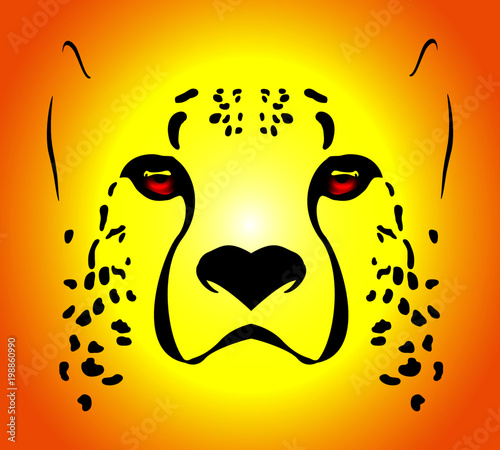 cheetah red eyes abstract predators watch look for the prey african serengeti theme