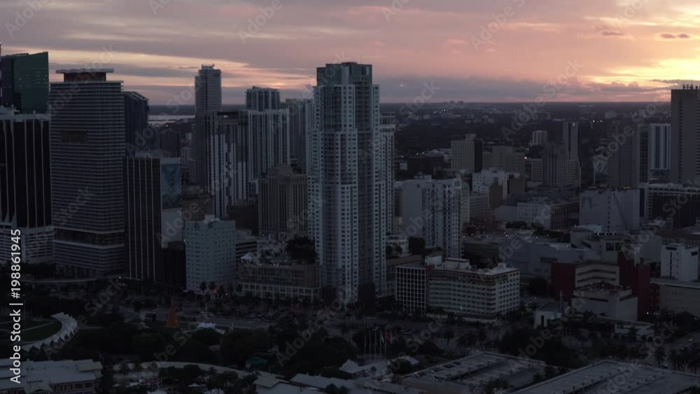 Miami aerial view dusk 10