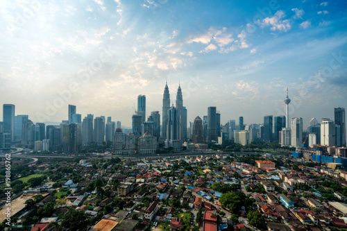 Canvas Print Cityscape of Kuala Lumpur Panorama at morning