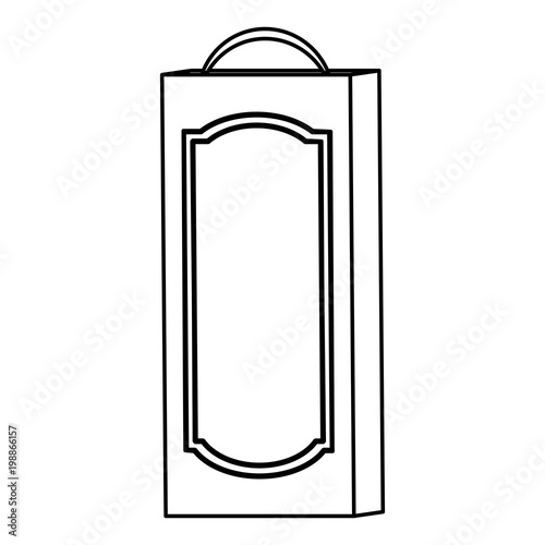 line shopping bag object to wine bottle
