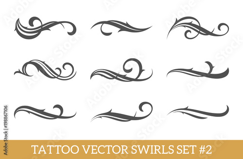 Calligraphic Swirls Set