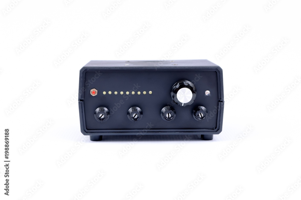 Radio receiver on a white background Radio receiver on a white background