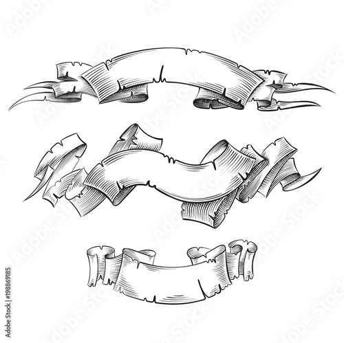Hand Drawn Ribbons