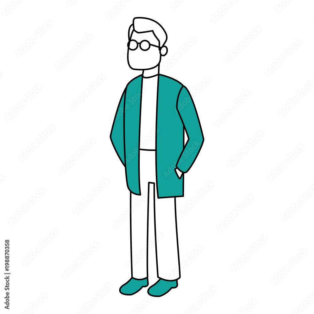 Doctor man cartoon vector illustration graphic design