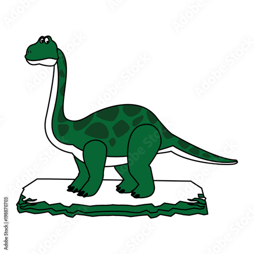 Big dinosaur cartoon vector illustration graphic design © Jemastock