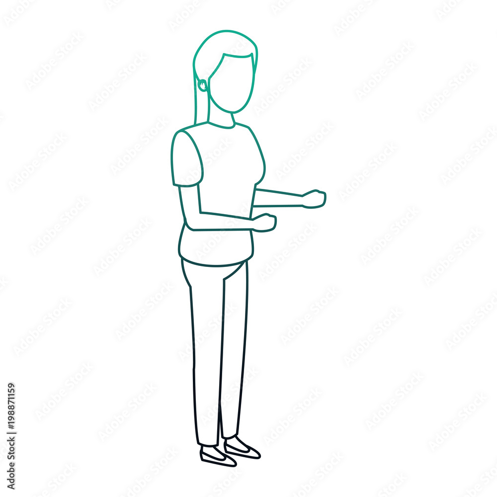 Woman faceless cartoon vector illustration graphic design Woman faceless cartoon vector illustration graphic design