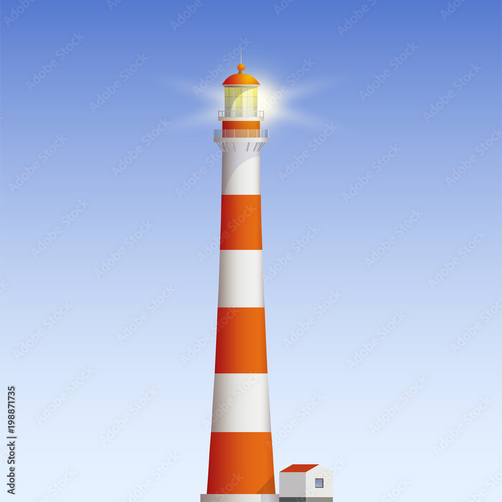 Old Lighthouse Illustration
