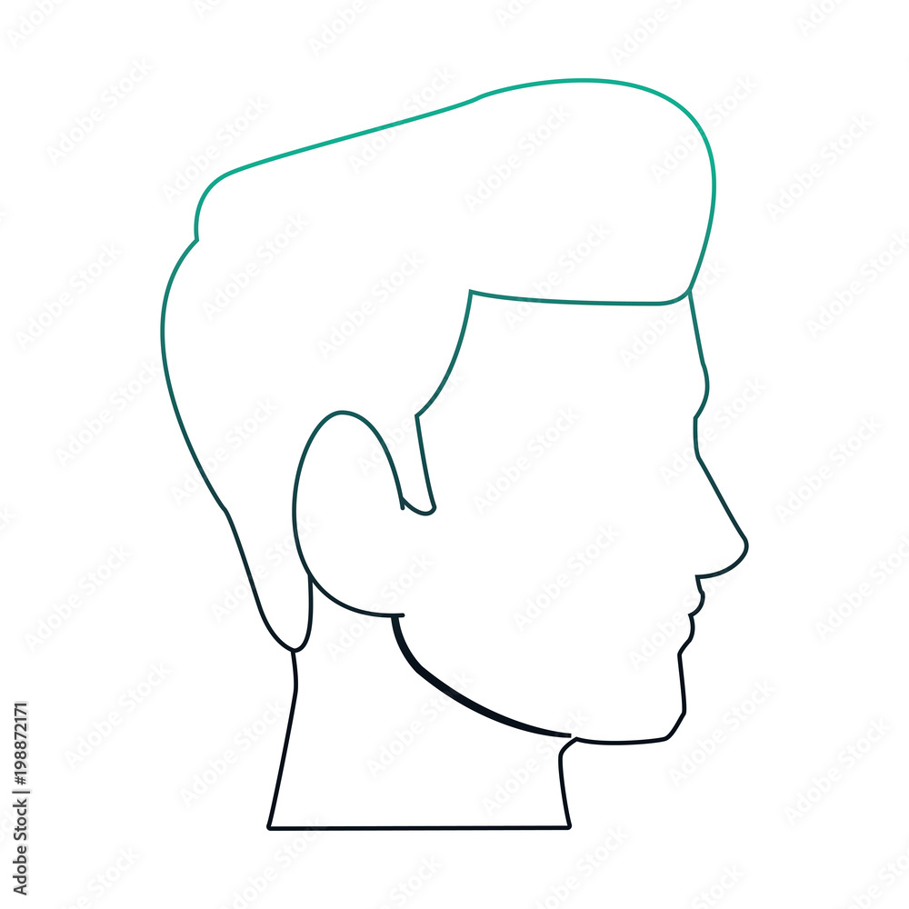 Man head cartoon vector illustration graphic design