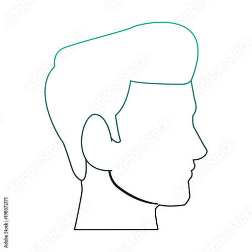 Man head cartoon vector illustration graphic design