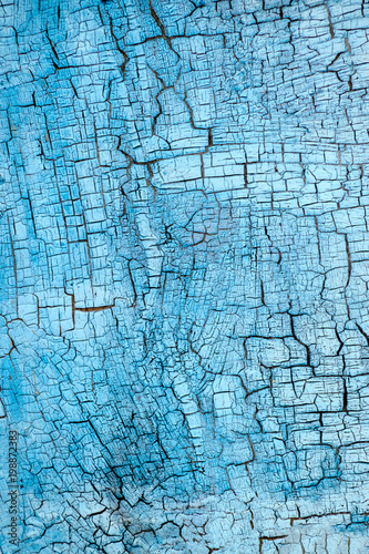 cracked blue paint surface texture
