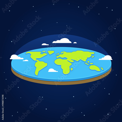 Flat earth in space