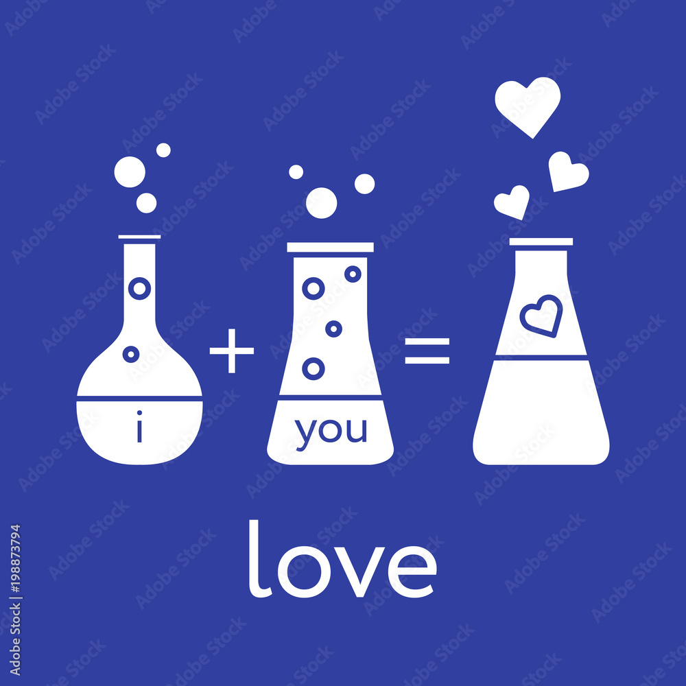 Chemistry of love. Valentine's Day Chemistry of love. Valentine's Day