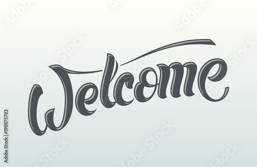 Photo Welcome hand lettering