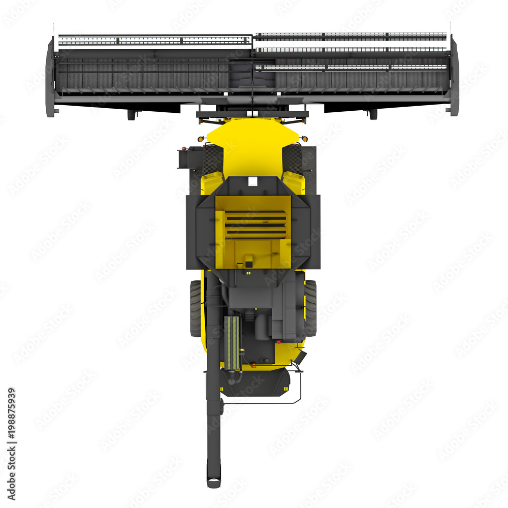 combine harvester top view