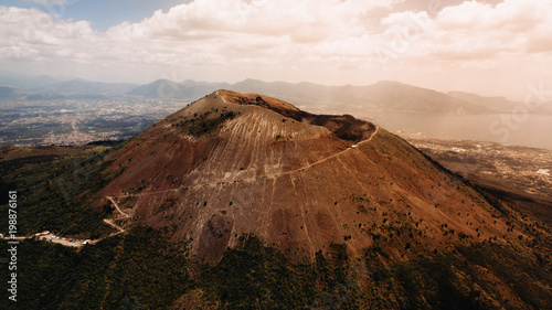 Vesuvius volcano from the air
