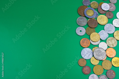 worlds coins background green texture  free sprace 