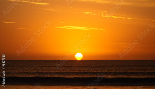 Beautiful Sunrise at the beach of Barra de Valizas in Uruguay. photo