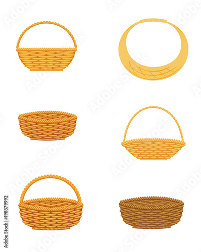 Wicker basket set