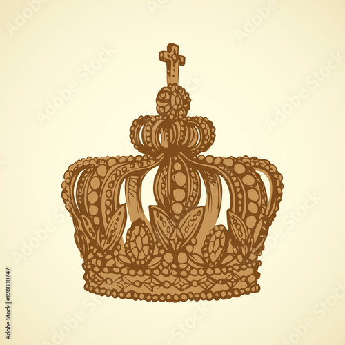 Crown. Vector drawing