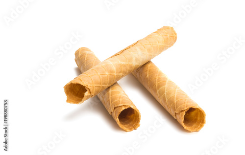 waffle rolls isolated