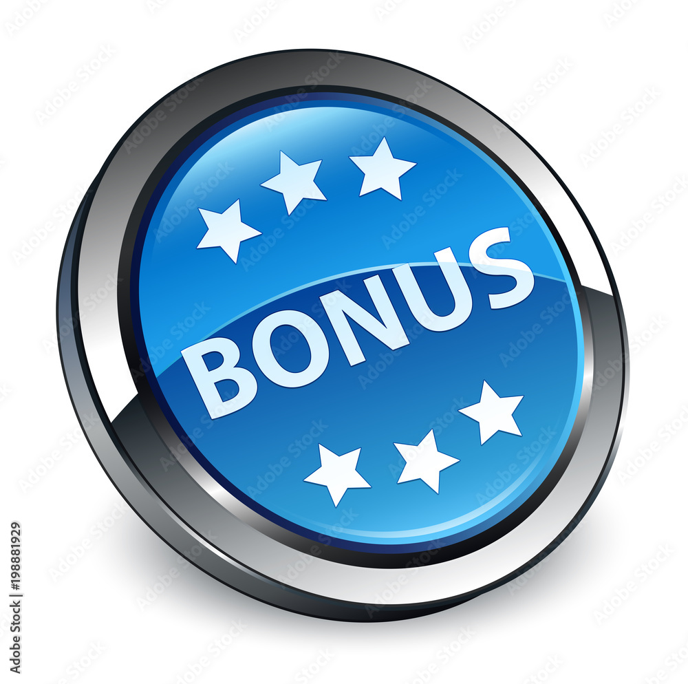 Bonus icon 3d blue round button Bonus icon 3d blue round button