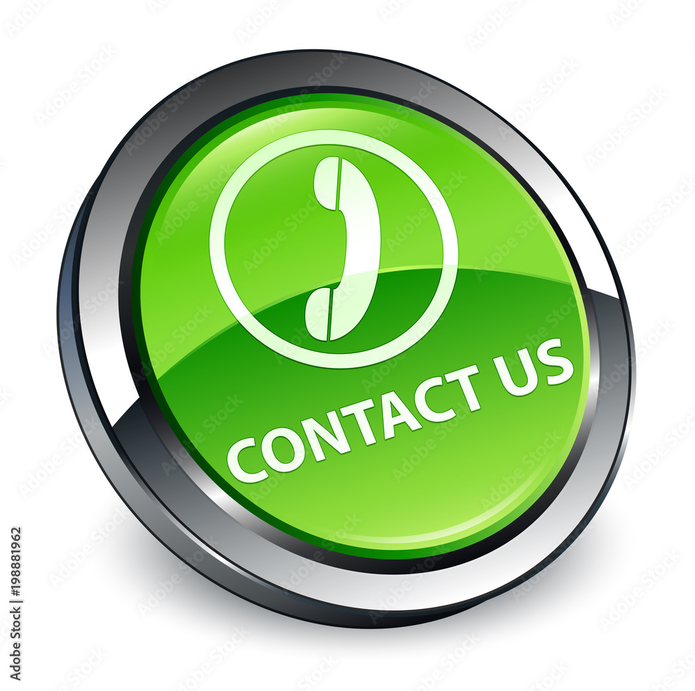 Contact us (phone icon) 3d green round button Contact us (phone icon) 3d green round button