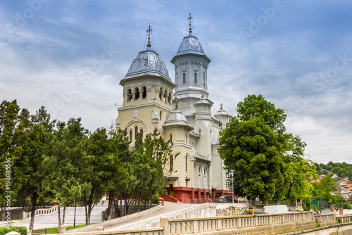 Orthodox church in the historic center of Turda, Romania