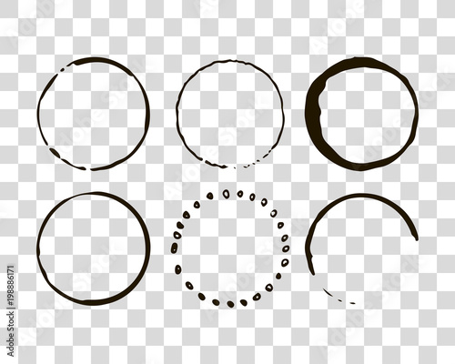 Hand drawn elements for logotype with  circles