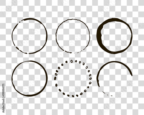 Hand drawn elements for logotype with circles