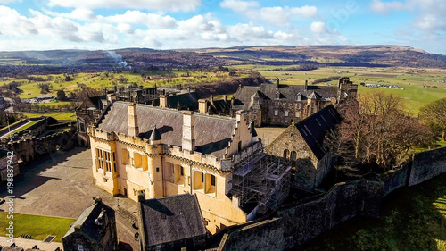 Aerial image of Stirling Castle in Central Scotland.