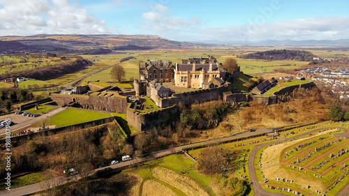 Aerial image of Stirling Castle in Central Scotland. photo