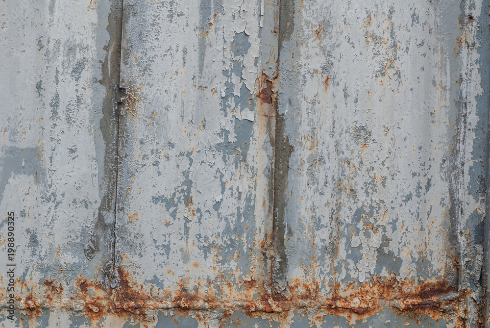 iron surface is covered with old paint, grunge metal surface, texture background