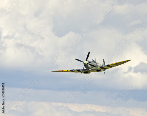 Obraz na płótnie A World War Two Spitfire in flight.