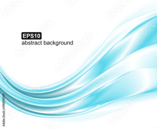 Abstract blue waves background. Vector illustration. © samarets1984