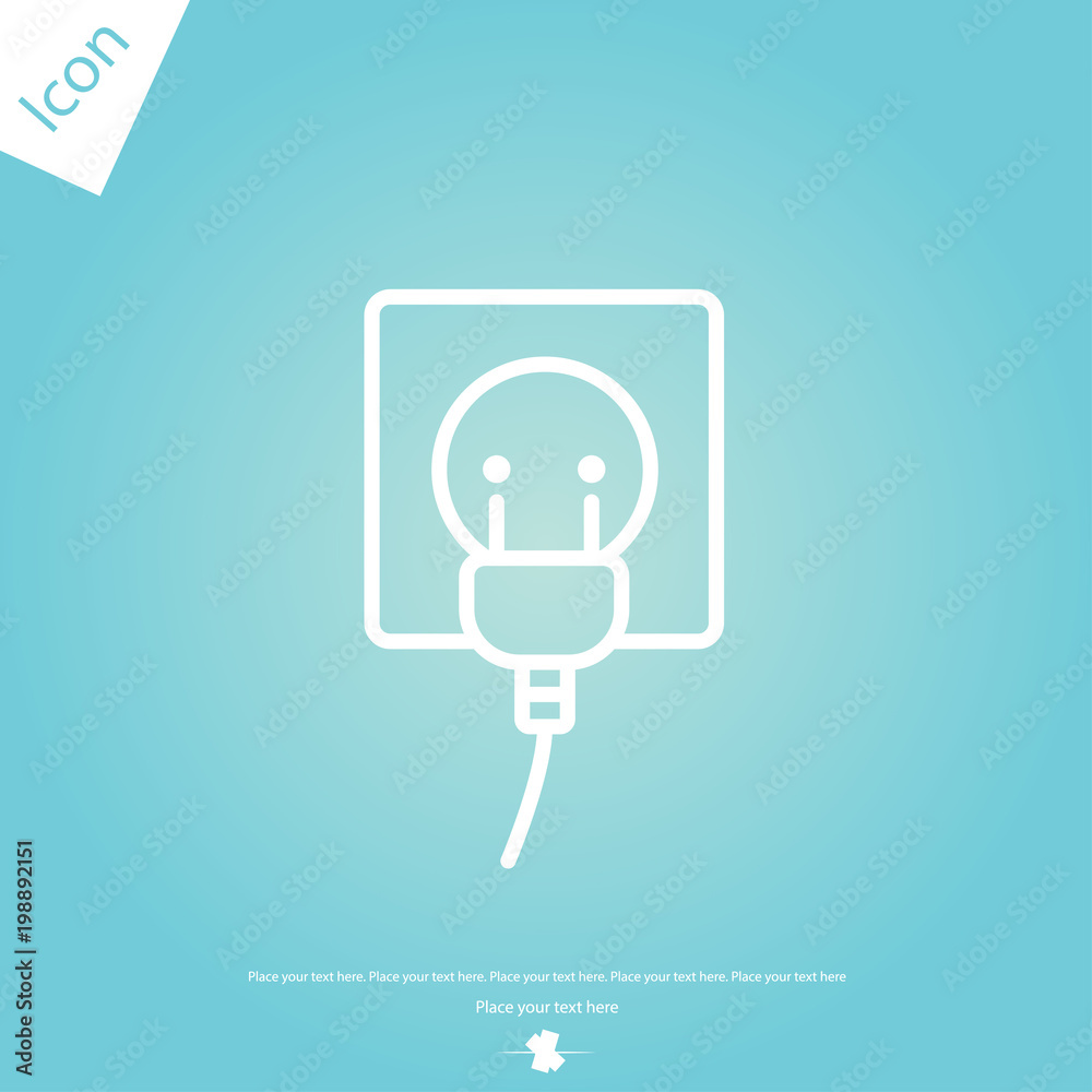 socket with plug icon socket with plug icon