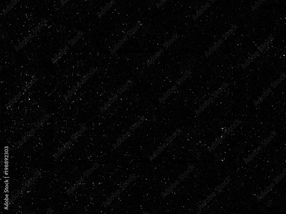Starry sky, dark jet black night. Ideal background.